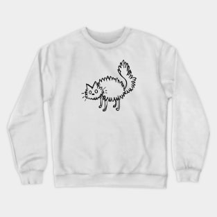 Weird Sketchy Cat Crewneck Sweatshirt